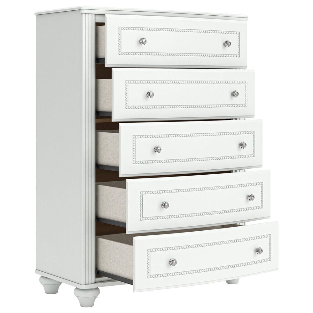 Ashley Kozlani 5-Drawer Chest in White, , large
