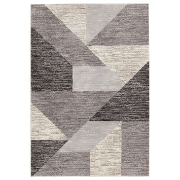 37B Structures Torrent Adley 6"7" x 9"6" Soot and Cloud Area Rug, , large