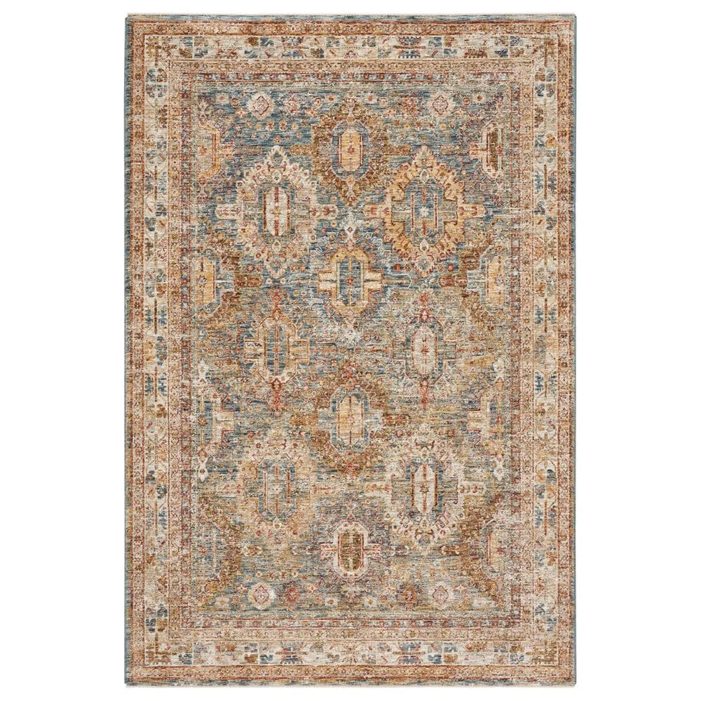Nourison Sahar SHR01 7"10" x 10"4" Blue Area Rug, , large