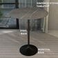 Leisuremod Verve 36" Round Bar Height Dining Table with Sintered Stone Top in Black and Grey - Table Only, , large