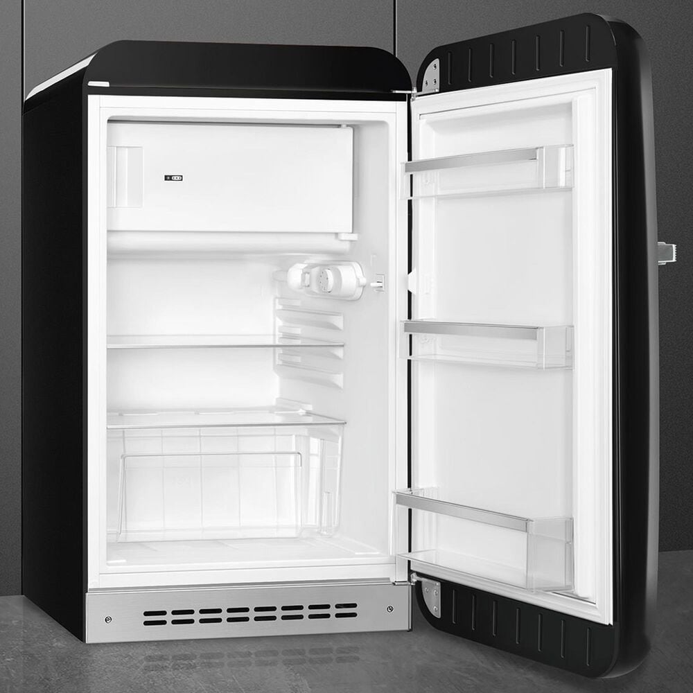 SMEG 4.48 Cu. Ft. Freestanding Compact Refrigerator with Right Hinge in Black, , large