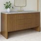 James Martin Hudson 60" Single Bathroom Vanity in Honey Oak with 3 cm Victorian Silver Silestone Top, Rectangular Sink and FreePower Wireless Charger, , large