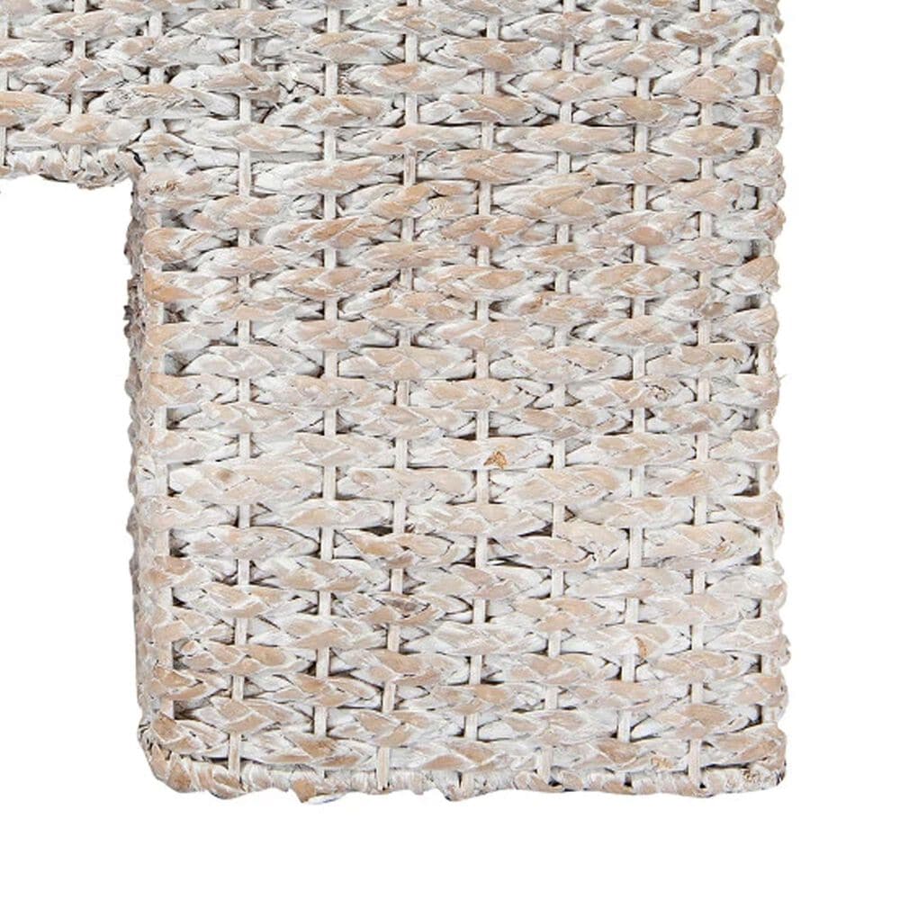 Creative Coop Braided Bankuan Stair Basket with Handles in Whitewash, , large