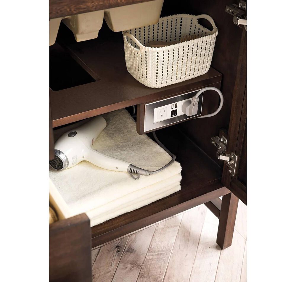 James Martin Addison 60&quot; Double Bathroom Vanity Base Only in Mid Century Acacia, , large