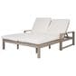 HOMLUX Patio 2-Person Lounge Chair with Grey Frame in Beige, , large