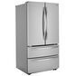 LG 27 Cu. Ft. 4-Door Non-Dispenser French Door Refrigerator in Stainless Steel, , large