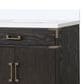 Lexora Home Laurel 84" Double Bathroom Vanity in Brown Oak with White Cultured Marble Top and Rectangular Sinks, , large