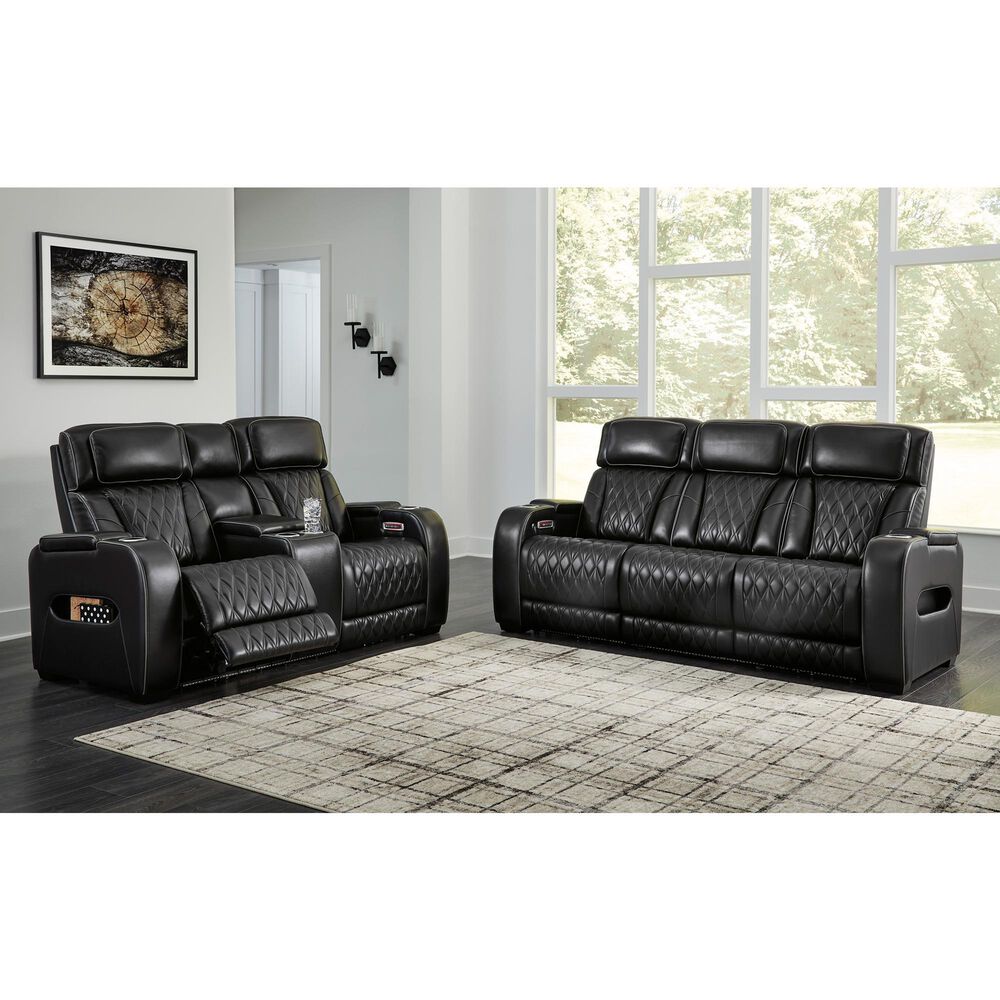 Ashley Boyington 2-Piece Power Reclining Living Room Set in Black, , large