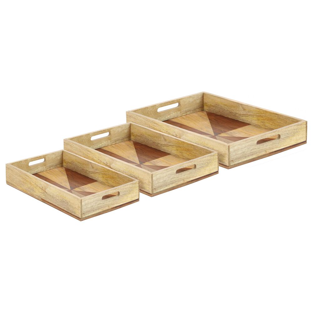 Maple and Jade Trays in Light Wood (Set of 3), , large