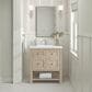 James Martin Vanities Breckenridge 30" Single Vanity in Whitewashed Oak w/Single Hole 3 CM White Zeus Quartz Top & Backsplash, , large