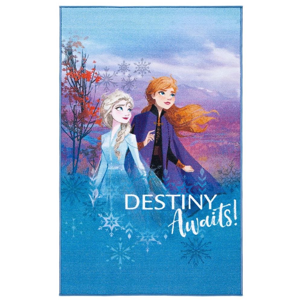 Safavieh Disney Frozen 2 Destiny 3"3" x 5"3" Blue and Violet Kids Rug, , large