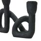 Creative Coop Decorative Resin Double Taper Candle Holder in Black, , large