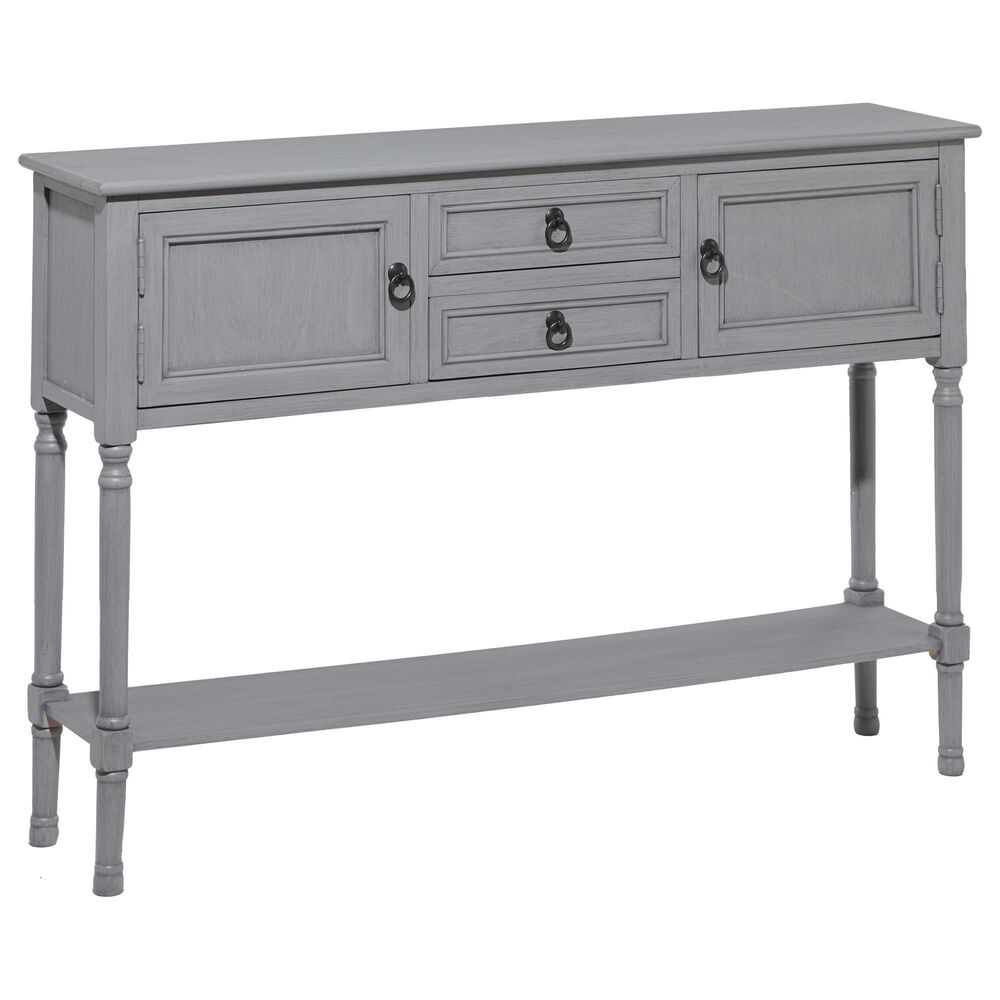 Maple and Jade Traditional Wood Console Table in Grey, , large