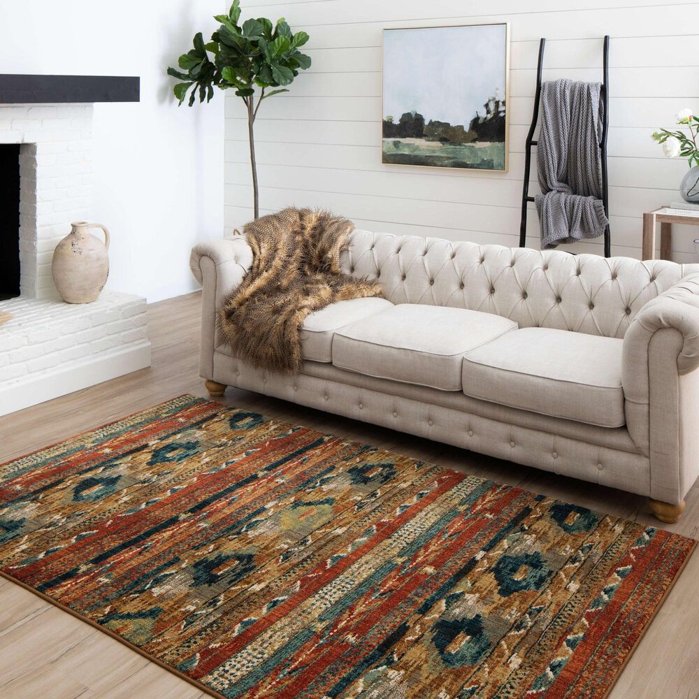 Karastan Spice Market Infused Aquamarine 8' x 11' Area Rug, , large