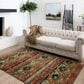 Karastan Spice Market Infused Aquamarine 8" x 11" Area Rug, , large