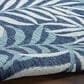 Nourison Garden Oasis Ivory and Navy 5" x 7" Indoor/Outdoor Area Rug, , large