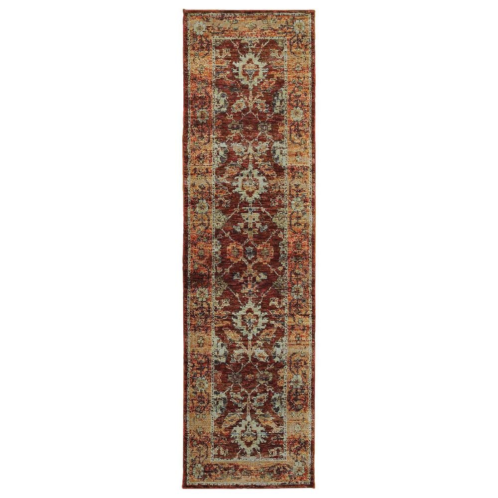 Oriental Weavers Andorra 7154A 2"3" x 8" Red Runner, , large