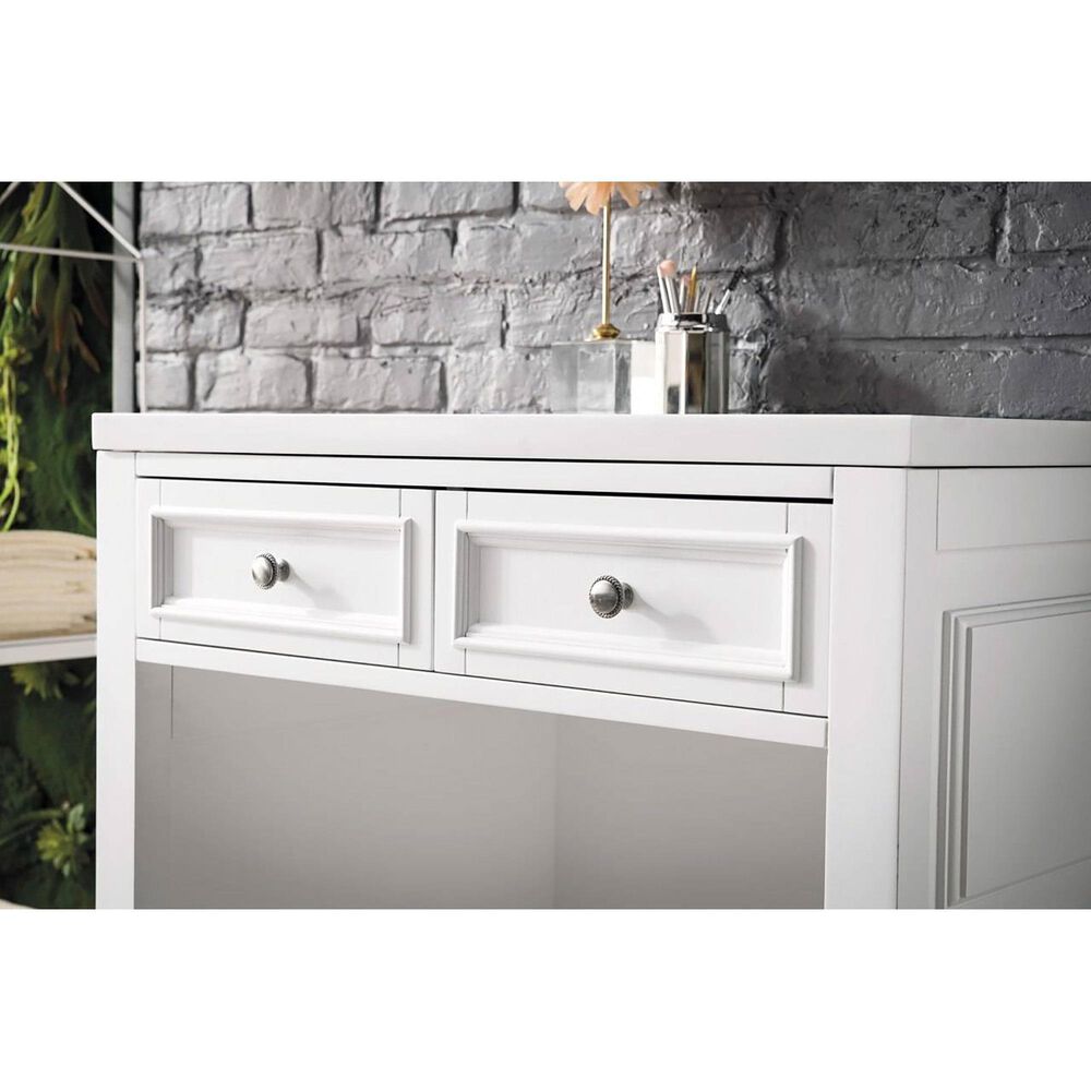 James Martin Vanities De Soto 30&quot; Countertop in Bright White with 3 cm White Zeus Quartz Top, , large