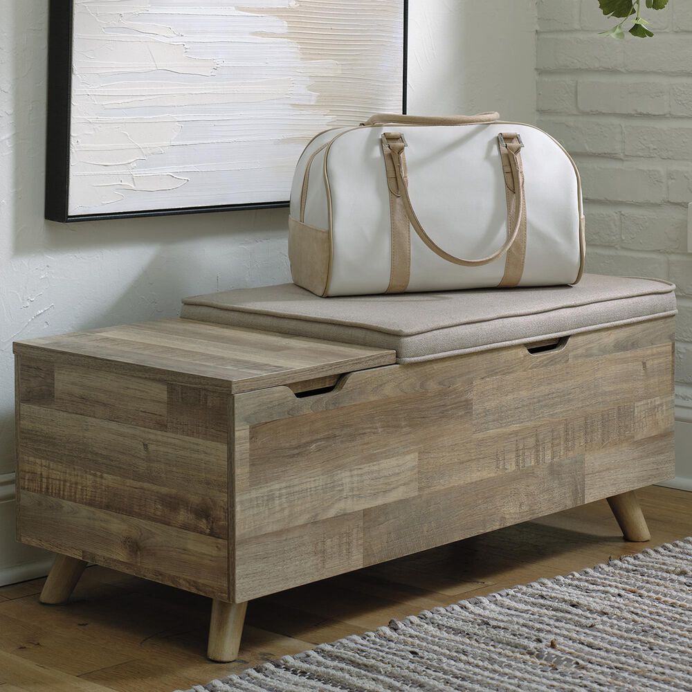 Ashley Gerdanet Storage Bench in Light Brown, , large