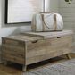Ashley Gerdanet Storage Bench in Light Brown, , large