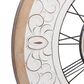 Maple and Jade 32" Wall Clock in Light Brown and White, , large