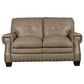Superb Leather Leather Stationary Loveseat in Juno Pebble, , large