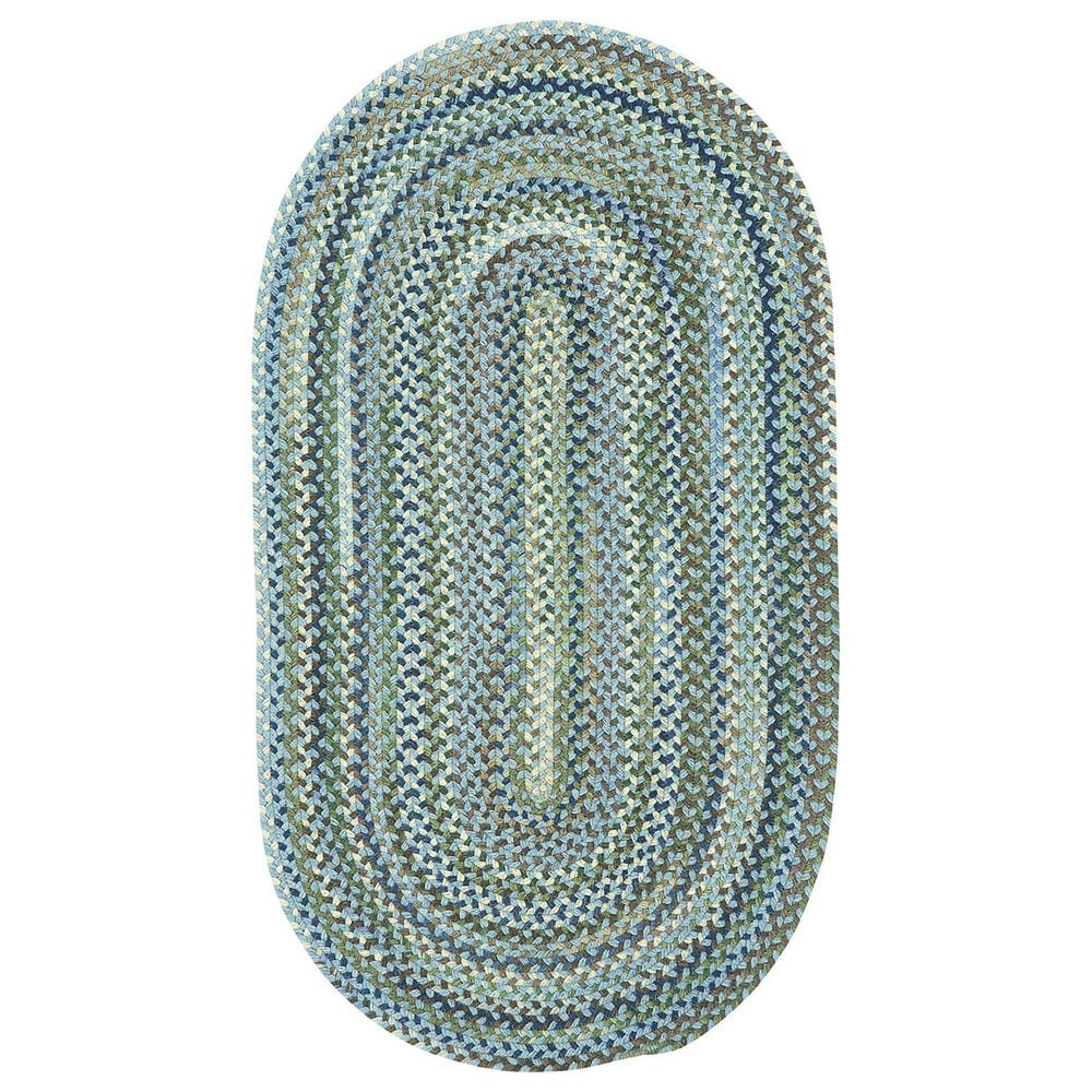 Capel Homecoming 0048-400 2'3" x 4' Oval Sky Blue Area Rug, , large