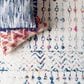 Safavieh Tulum TUL270 6" x 9" Ivory and Blue Area Rug, , large