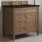 James Martin Brittany 36" Single Bathroom Vanity in Pecan with 3 cm Phantome Eclos Top and Rectangular Sink, , large