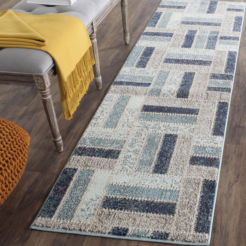Safavieh Monaco MNC214E-28 2"2" x 8" Grey/Blue Runner, , large