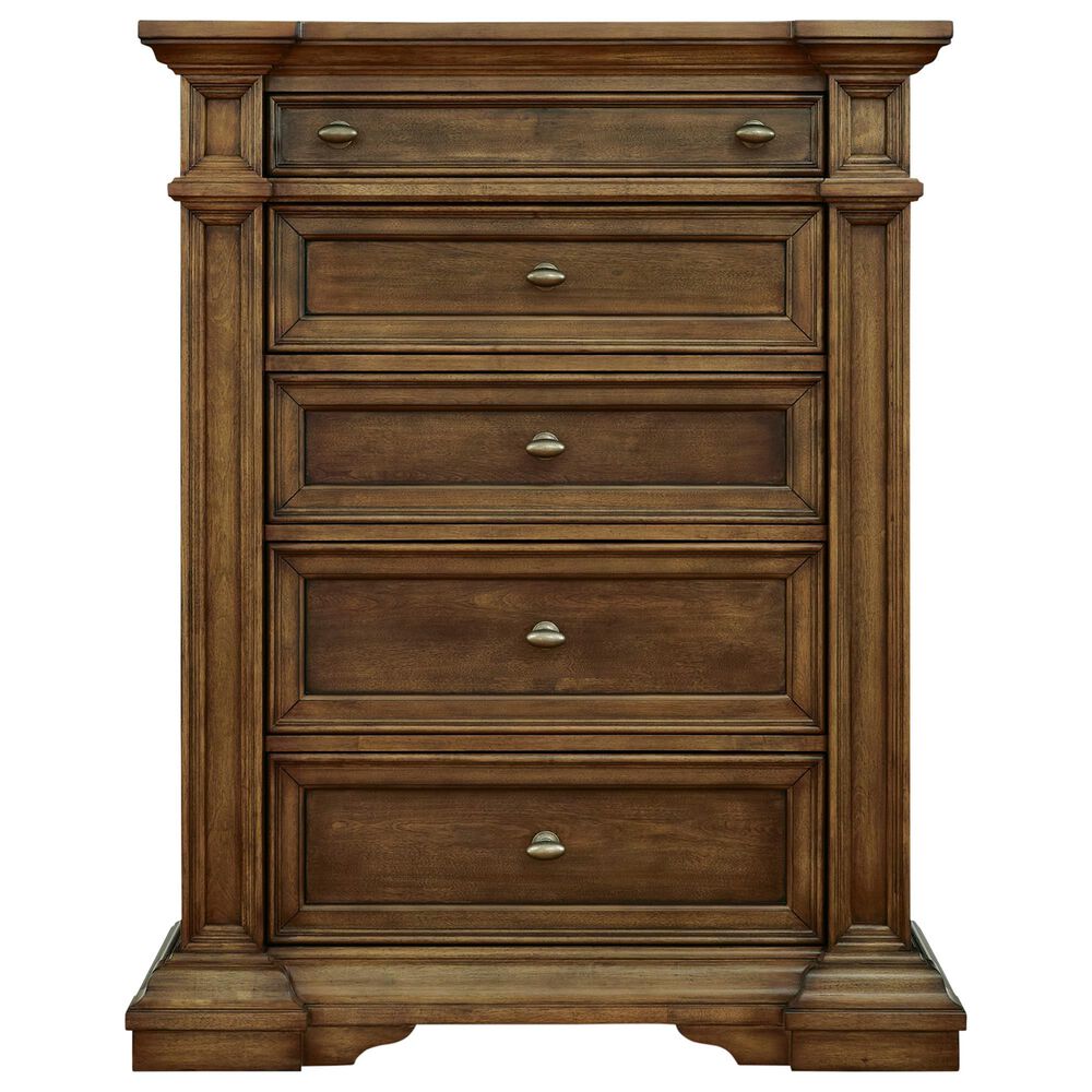 Millenium Frantanna 5 Piece King Panel Bedroom Set in Brown, , large