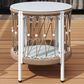 Hearth and Haven Outdoor Handwoven Rope Side Table with Glass Top in Beige and Natural, , large