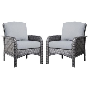 HOMLUX 27" Patio Chair in Dark Grey (Set of 2), , large