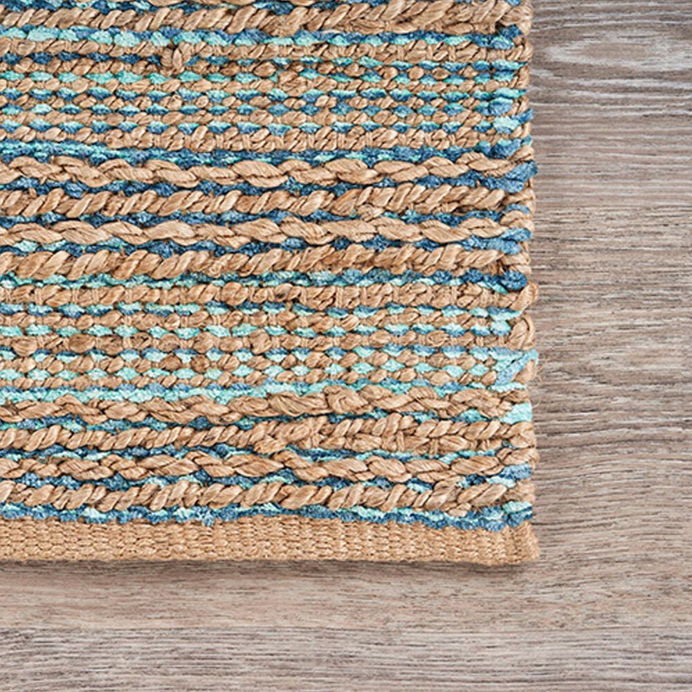 L&amp;R Resources Natural Fiber Teal 7'9" x 9'9" Area Rug, , large