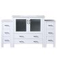 Lexora Home Volez 60" Single Bathroom Vanity in White with White Ceramic Top and Rectangular Sink, , large