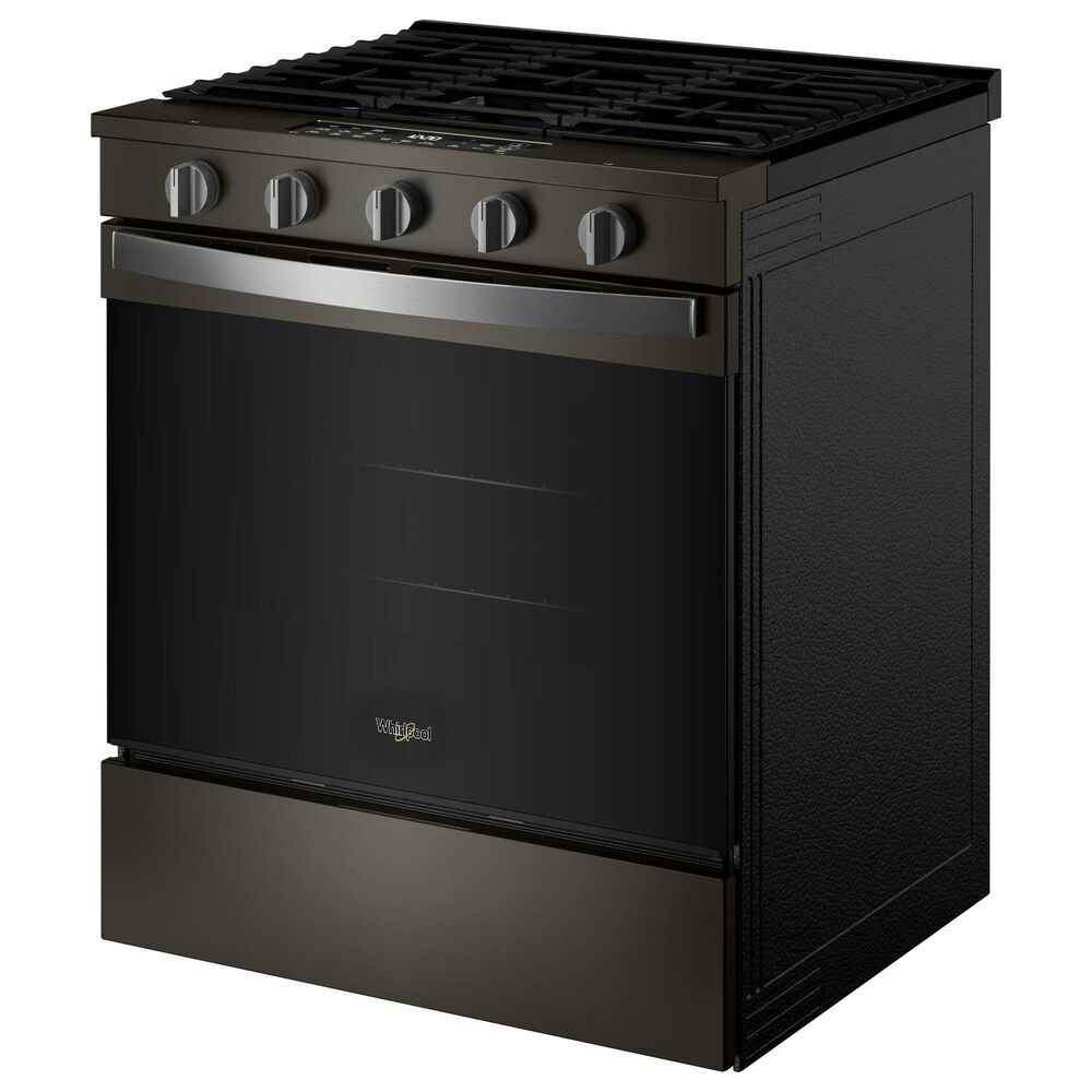 Whirlpool 30" Smart Gas Range with Air Cooking Technology in Black Stainless, , large