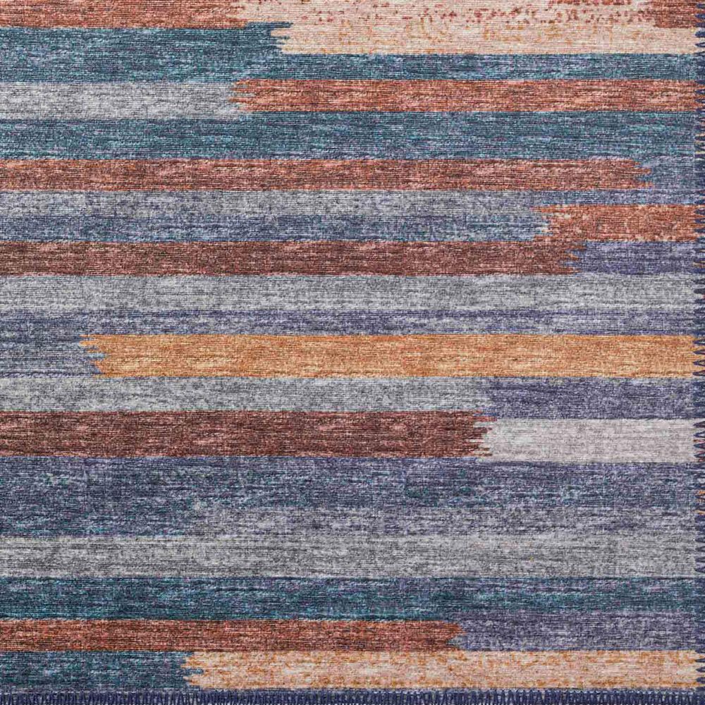Dalyn Rug Company Sedona Striped 2&#39;3&quot; x 7&#39;6&quot; Denim Indoor/Outdoor Area Performance Rug, , large