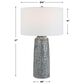 Uttermost Static Table Lamp in Black and White Glaze, , large