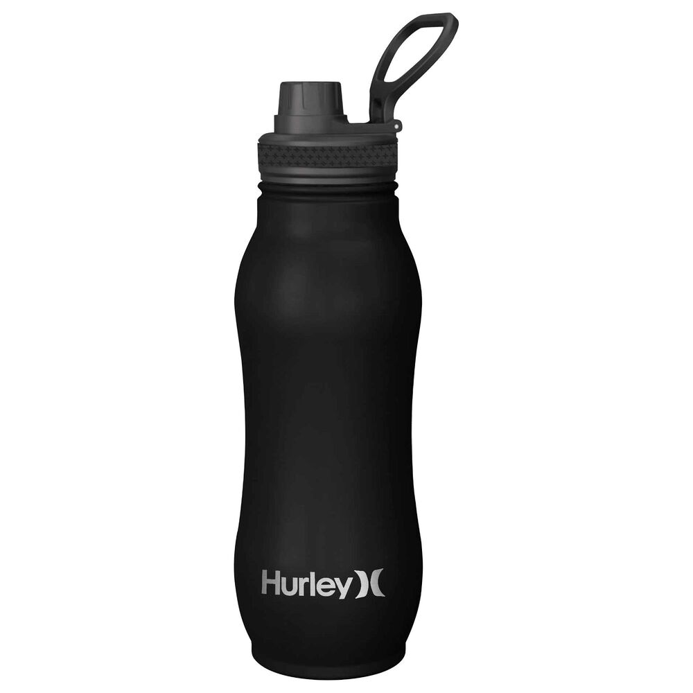 Hurley 32 Oz Hourglass Bottle with Chug Cap Solid in Black, , large