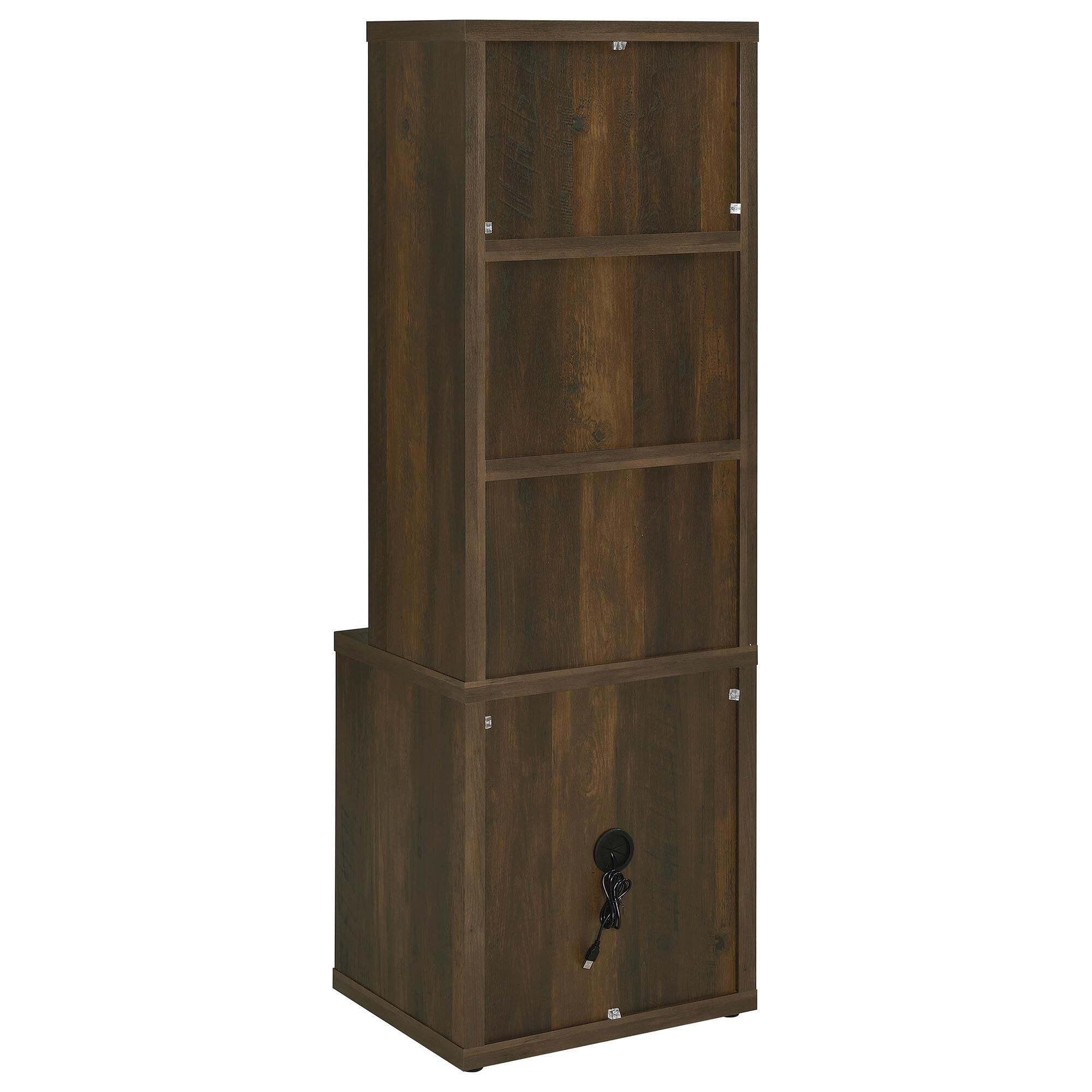 Coaster Westpark 3-Shelf Bookcase with USB and Lockable Drawer in