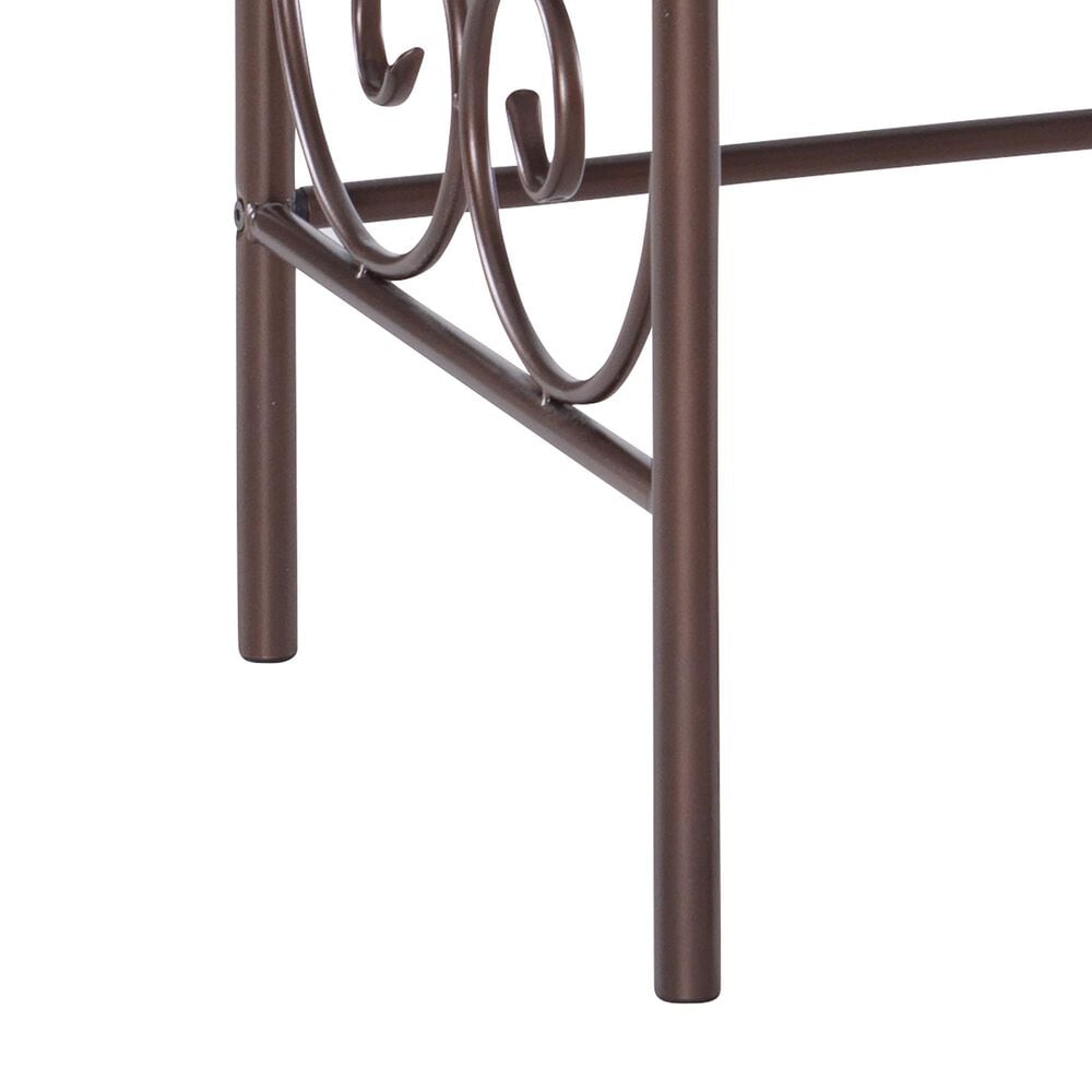 Linon Home Decor Clarisse Vanity with Stool in Bronze, , large