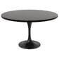Leisuremod LeisureMod Verve Collection 48 Round Dining Table, Black Base with Black MDF Top, , large