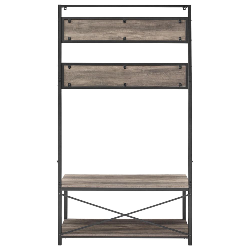 Walker Edison 72&quot; Hall Tree in Grey Wash, , large