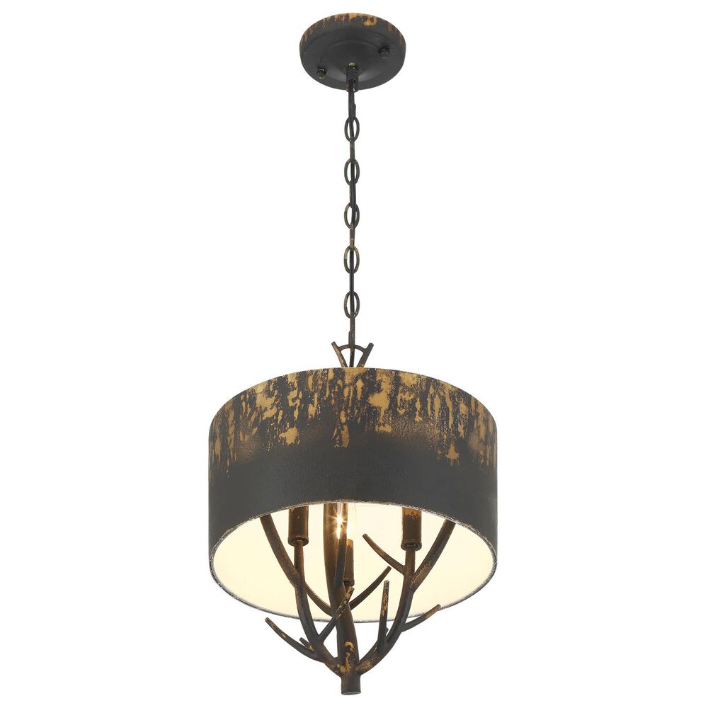 Golden Lighting Arboreal 3-Light Pendant in Antique Black, , large