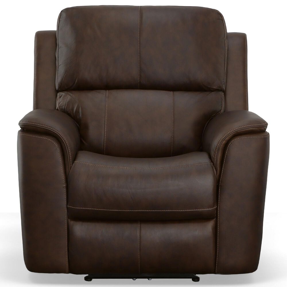 Flexsteel Henry 3-Piece Power Reclining Living Room Set in Burnt Umber, , large