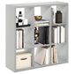 HOMLUX 9-Cube Reversible Open Back Bookshelf in Light Grey, , large