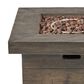 Noble House Selway 6-Piece Patio Square Firepit Chat Set in Brown, , large