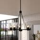 Vaxcel Lighting Dalton 5-Light Round Chandelier in Matte Black, , large