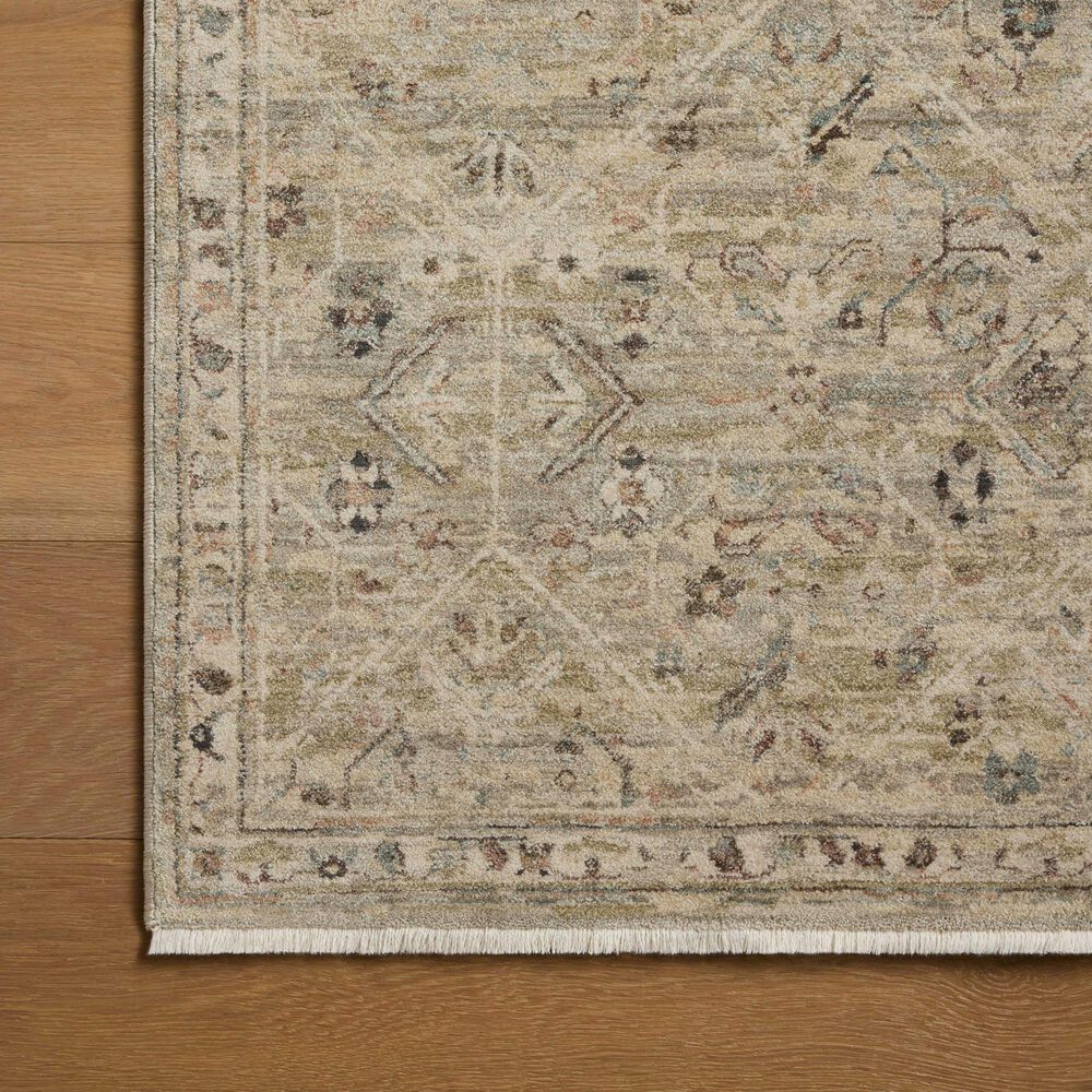 Loloi Briar Silver and Moss 5'3" x 7'6" Area Rug, , large