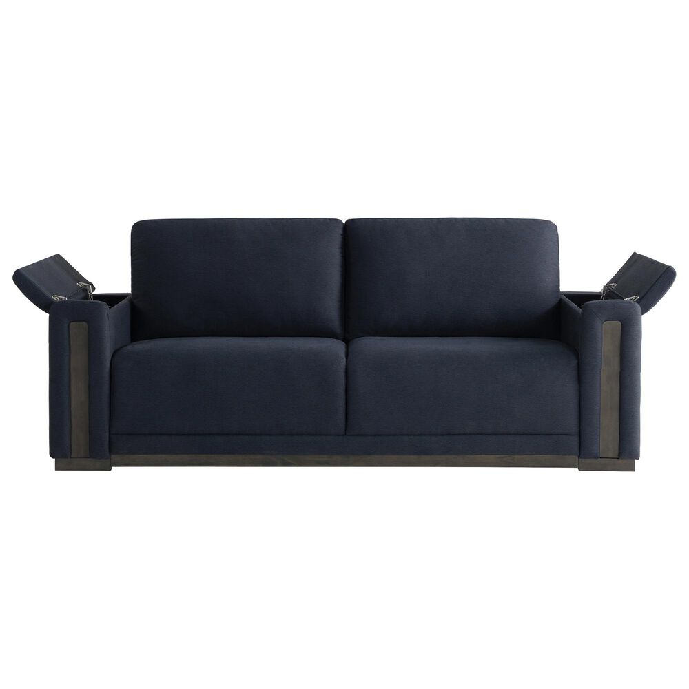 Lifestyle Solutions Riles Stationary Storage Sofa in Navy Blue, , large